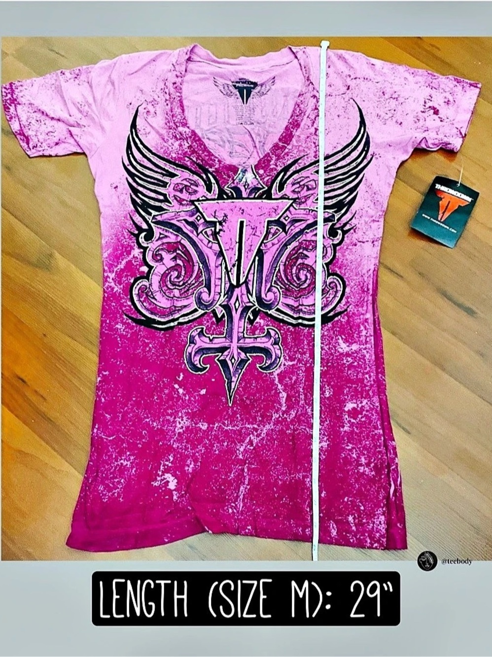 VTG Throwdown Premium Graphic Tee Shirt NWT NOS Pink Y2K Grunge